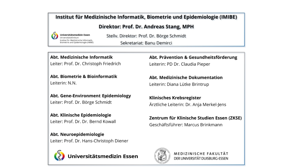 phd epidemiology and clinical research essen